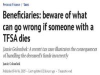TFSA有重要的税务影响